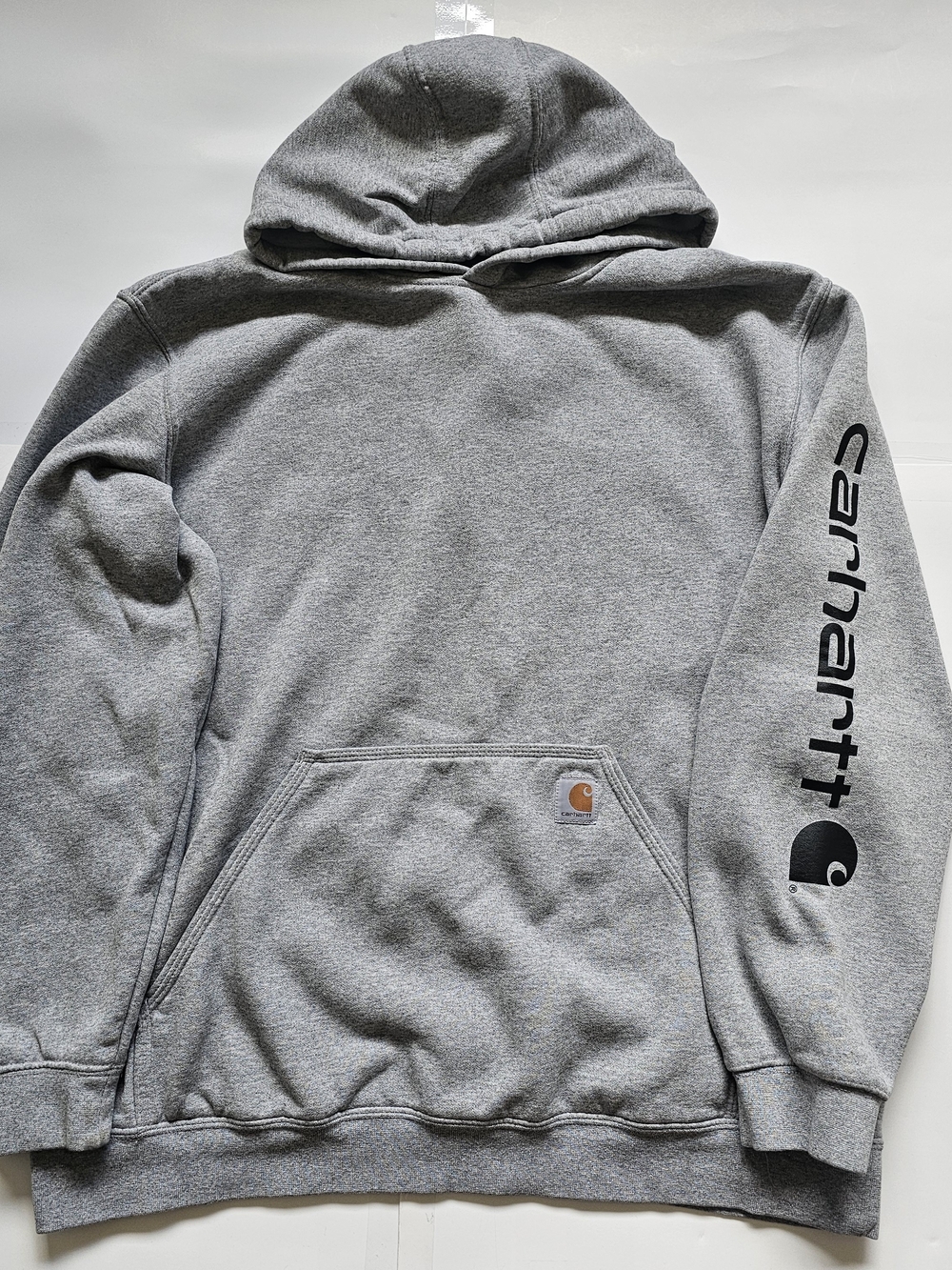 Carhartt Gray Hoodie Mens XL Heavyweight Pullover Sweatshirt Workwear Streetwear